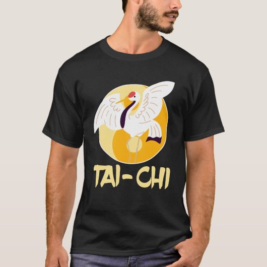タイ中国のチー陰陽クレーン動物の太陽 Tシャツ (正面)
