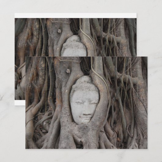 タイ仏頭 ポストカード (正面/裏面)