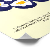 タイ伝統的デザート – モノクロ ポスター (角)