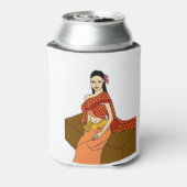 タイ伝統的ドレス – タイ美しい! 缶クーラー (缶裏面)