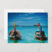 タイ伝統的ボートポストカード シーズンポストカード (正面/裏面)