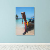 タイ伝統的ボート キャンバスプリント (インサイチュ (ウッドフロア))