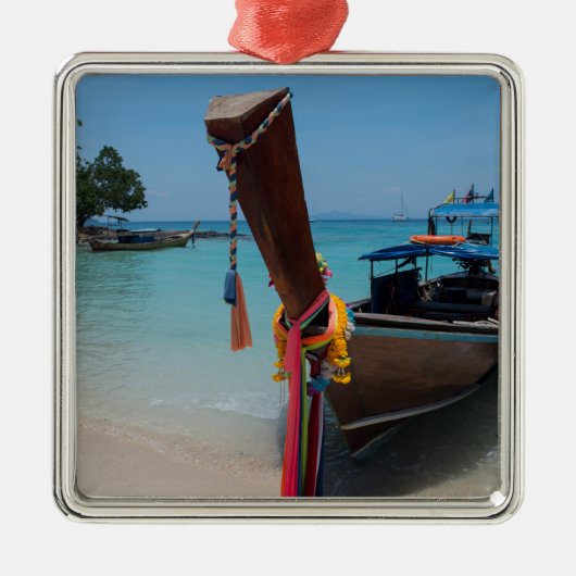 タイ伝統的ボート メタルオーナメント (正面)