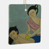 タイ伝統的マッサージ セラミックオーナメント (右)