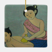 タイ伝統的マッサージ セラミックオーナメント (裏面)