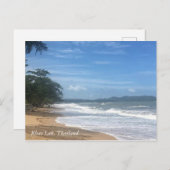 タイ南部の熱帯ビーチ ポストカード (正面/裏面)