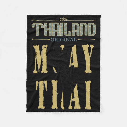 タイ原産ムエタイキックボクシングギフト フリースブランケット (正面)
