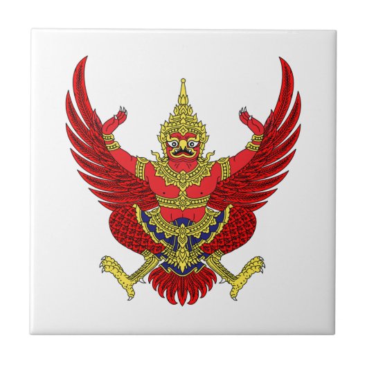 タイ国の国章・紋章・エンブレム・国旗 タイル (正面)