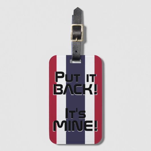 タイ国旗おもしろい国 ラゲッジタグ (正面縦)