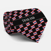 タイ国旗のウェーブ柄 ネクタイ (ロール)