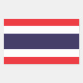 タイ国旗のシール 長方形シール (正面)