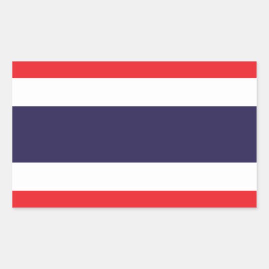 タイ国旗のシール 長方形シール (正面)