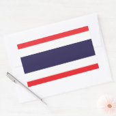 タイ国旗のシール 長方形シール (封筒)