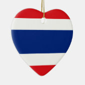 タイ国旗のハートオーナメント セラミックオーナメント (右)