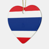 タイ国旗のハートオーナメント セラミックオーナメント (左)