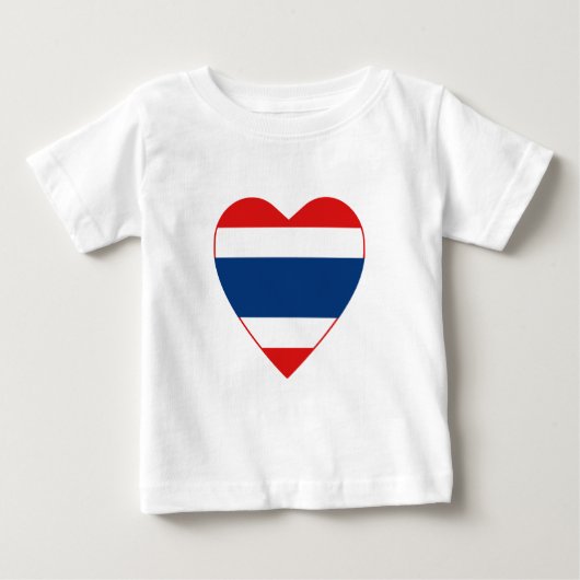 タイ国旗のハートTシャツ ベビーTシャツ (正面)