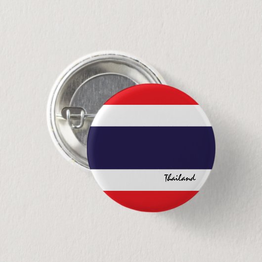 タイ国旗のボタン、愛国的なタイ国旗のファッション 缶バッジ (正面&裏面)