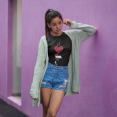 タイ国旗のマップ女性を愛するタイの垂直I Tシャツ