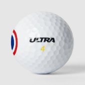 タイ国旗のラウンドデルターゲット ゴルフボール (ロゴ)