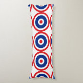 タイ国旗のラウンドデルターゲット ボディピロー (正面縦)