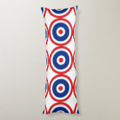 タイ国旗のラウンドデルターゲット ボディピロー (裏面 (縦))