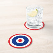 タイ国旗のラウンドデルターゲット ラウンドペーパーコースター (インサイチュ)