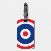 タイ国旗のラウンドデルターゲット ラゲッジタグ (裏面縦)