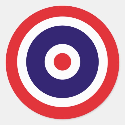 タイ国旗の丸い丸い丸い丸 ラウンドシール (正面)