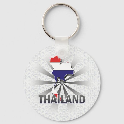 タイ国旗の地図2.0 キーホルダー (正面)