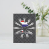 タイ国旗の地図2.0 ポストカード (スタンド正面)