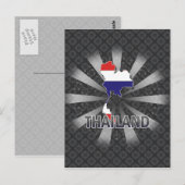 タイ国旗の地図2.0 ポストカード (正面/裏面)