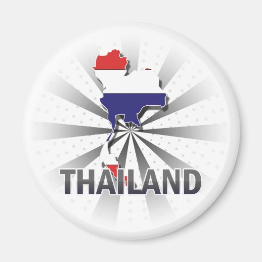 タイ国旗の地図2.0 マグネット (正面)