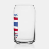 タイ国旗の青パーソナライズされた ガラス缶 (左)