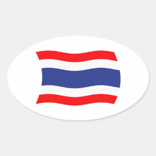 タイ国旗ステッカー 楕円形シール