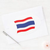 タイ国旗ステッカー 楕円形シール (封筒)