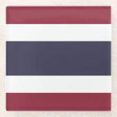 タイ国旗 ガラスコースター (正面)