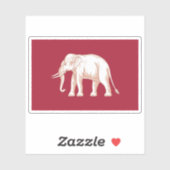 タイ国旗（サイアム、1843年～1916年） シール (シート)