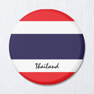 タイ国旗&タイ – 旅行・スポーツファン マグネット