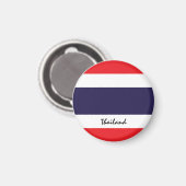 タイ国旗&タイ – 旅行・スポーツファン マグネット (正面/裏面)