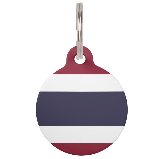 タイ国旗 ペット　ネームタグ (正面)