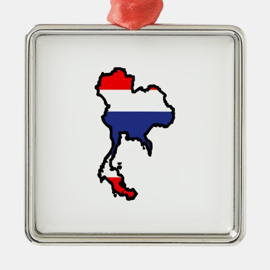 タイ国旗 メタルオーナメント (正面)