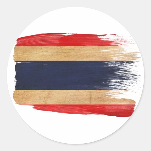 タイ国旗 ラウンドシール (正面)
