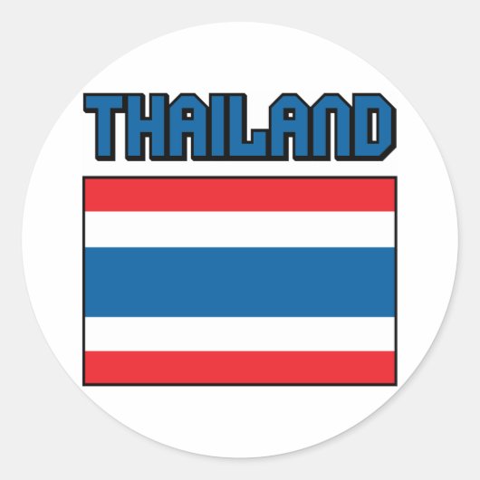 タイ国旗 ラウンドシール (正面)