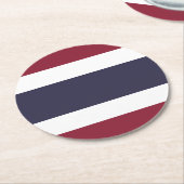 タイ国旗 ラウンドペーパーコースター (アングル)