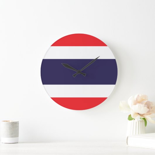 タイ国旗 ラージ壁時計 (ホーム)