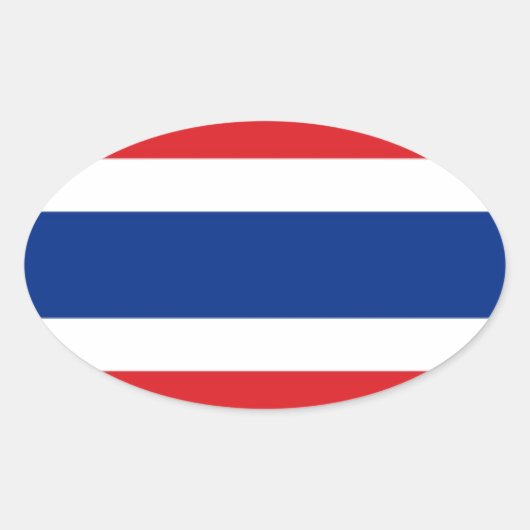 タイ国旗 楕円形シール (正面)