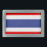 タイ国旗 長方形ベルトバックル<br><div class="desc">タイ国旗</div>