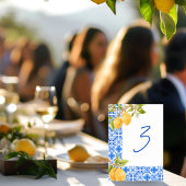 タイ地中海のルドレモンユニークイタリア テーブルナンバー