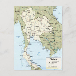 タイ地図はがき ポストカード