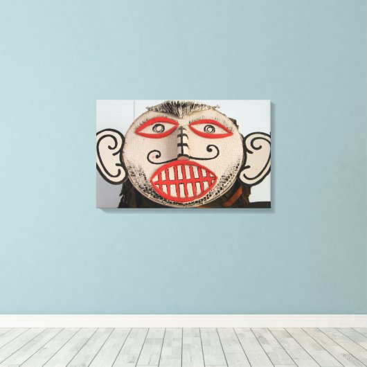 タイ幽霊顔ピタコンマスクフェスティバルローイ キャンバスプリント (インサイチュ (ウッドフロア))